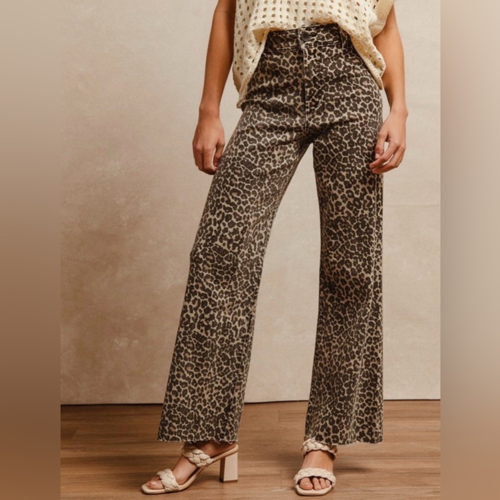 BiBi Animal Print High Rise Jeans